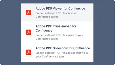 Adobe PDF for Confluence — Atlassian plugin