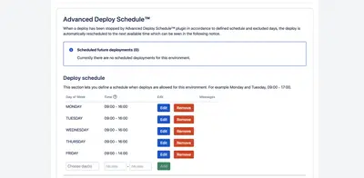 Advanced Deploy Schedule — Atlassian plugin