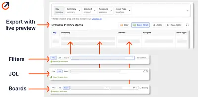 Advanced Export – Scheduled Work Items Reports & History — Atlassian plugin
