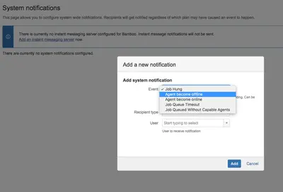 Agent Notifications for Bamboo — Atlassian plugin