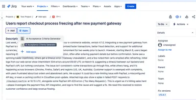 AI Acceptance Criteria - Create ACs For Your Issues With AI — Atlassian plugin