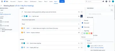 Alignment Meeting Board — Atlassian plugin