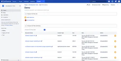 Amazon S3 Files for Confluence — Atlassian plugin