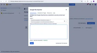 Asset Importer: Google sheet and drive file import — Atlassian plugin