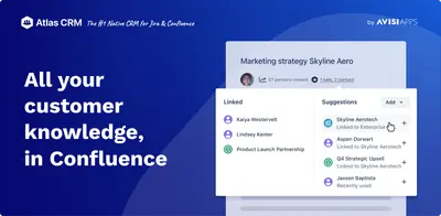 Atlas CRM - Customers and Sales in Confluence — Atlassian plugin