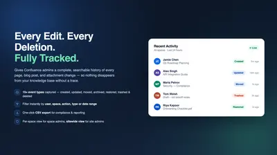 Audit Log for Confluence (Pages, Blogs & Attachments) — Atlassian plugin