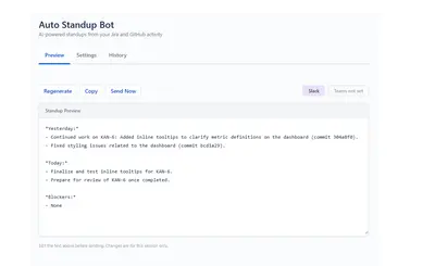 Auto Standup Bot — Atlassian plugin