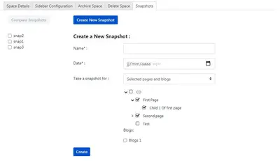 Baselines/Snapshots for Confluence — Atlassian plugin
