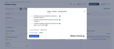 Better Goals 🎯 Goal track for Kanban and Scrum Sprint Board — Atlassian plugin