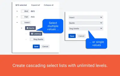 Cascading Custom Fields for Jira (Multilevel Select List) — Atlassian plugin