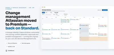 Change Management Lite for Jira Service Management — Atlassian plugin