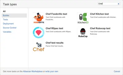 Chef cookbook tests — Atlassian plugin