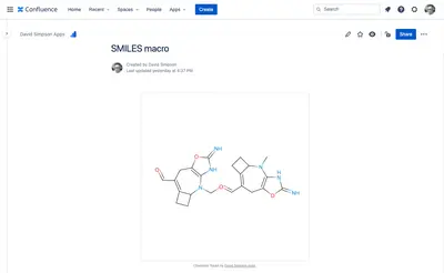 Chemistry Toolkit for Confluence InChI, SMILES, LaTeX & more — Atlassian plugin