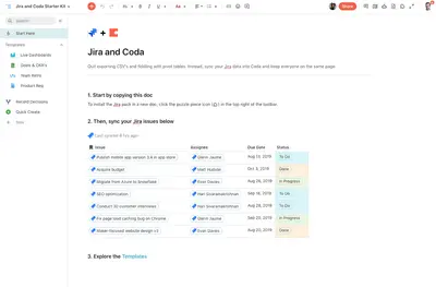 Coda — Atlassian plugin