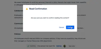 Comala Read Confirmations — Atlassian plugin