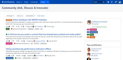 Community (Ask, Discuss and Innovate) — Atlassian plugin