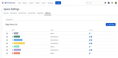 Content Status for Confluence — Atlassian plugin