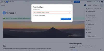Content Sync from Confluence to Freshdesk — Atlassian plugin