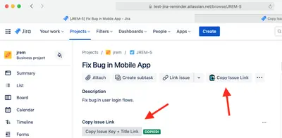 Copy Issue Link — Atlassian plugin