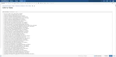 Csv To Table for Confluence — Atlassian plugin