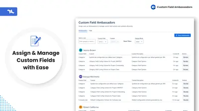 Custom Field Ambassadors - Delegate Custom Field Management — Atlassian plugin