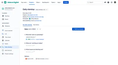 Daily Standups for Jira — Atlassian plugin