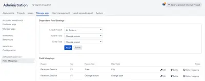 Dependent Select List — Atlassian plugin