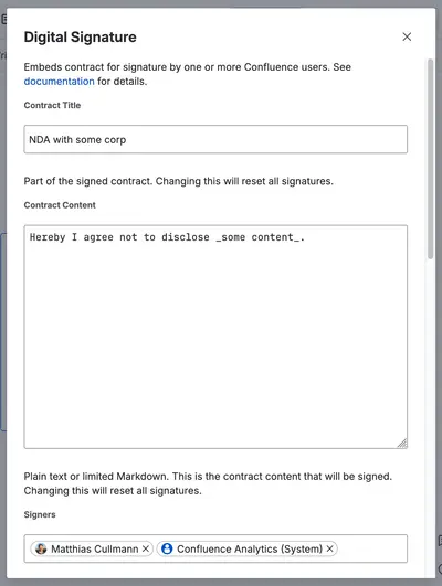 Digital Signature for Confluence — Atlassian plugin