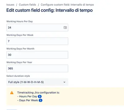 Duration Field — Atlassian plugin