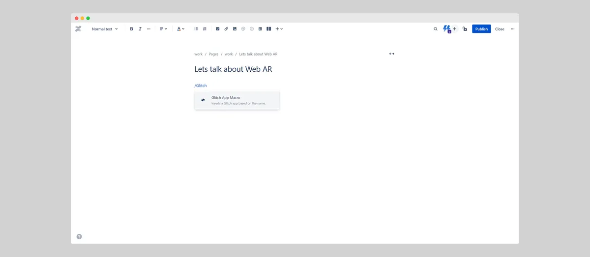Embed Glitch Apps for Confluence — screenshot from the Atlassian Marketplace listing