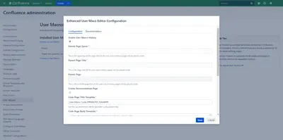 Enhanced User Macro Editor — Atlassian plugin