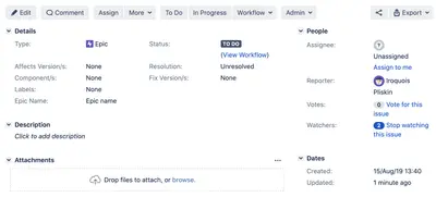 Epic watcher — Atlassian plugin