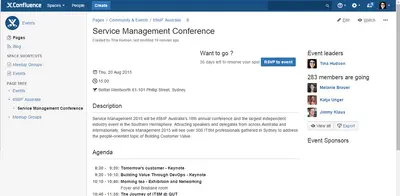 Events and Community (RSVP) — Atlassian plugin