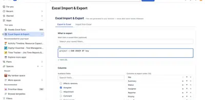 Excel Import & Export for Jira — Atlassian plugin