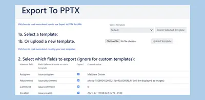 Export to PPTX for Jira — Atlassian plugin