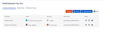 Field Extractor for Jira (FEJ) — Atlassian plugin