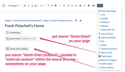 Gantt-Chart for Jira in Confluence (1/2) — Atlassian plugin