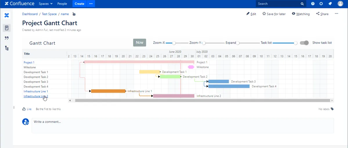 Gantt Chart Macro — screenshot from the Atlassian Marketplace listing