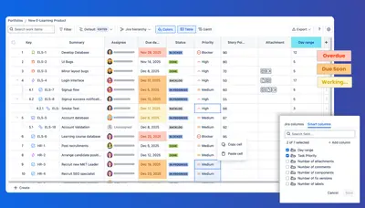 GanttTable: Gantt Charts, Structure Sheets Tables for Jira — Atlassian plugin