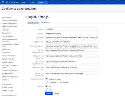 Gears dingtalk for Confluence — Atlassian plugin