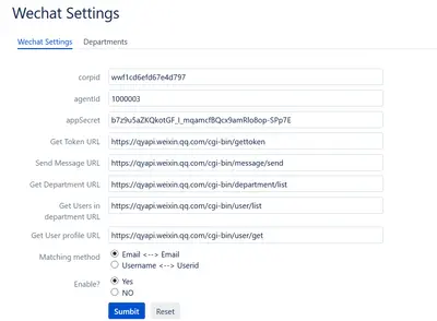 Gears Wechat for Confluence — Atlassian plugin