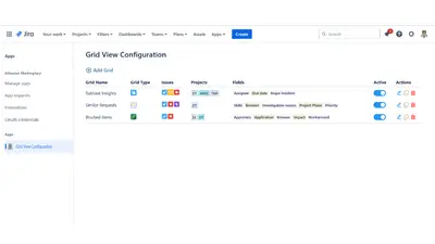 Grid View for Jira — Atlassian plugin