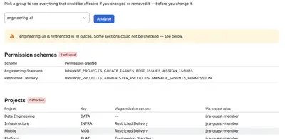 Group Blast Radius — Atlassian plugin