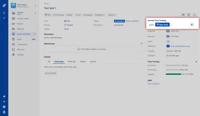 Harvester Real-Time Tracking — Atlassian plugin