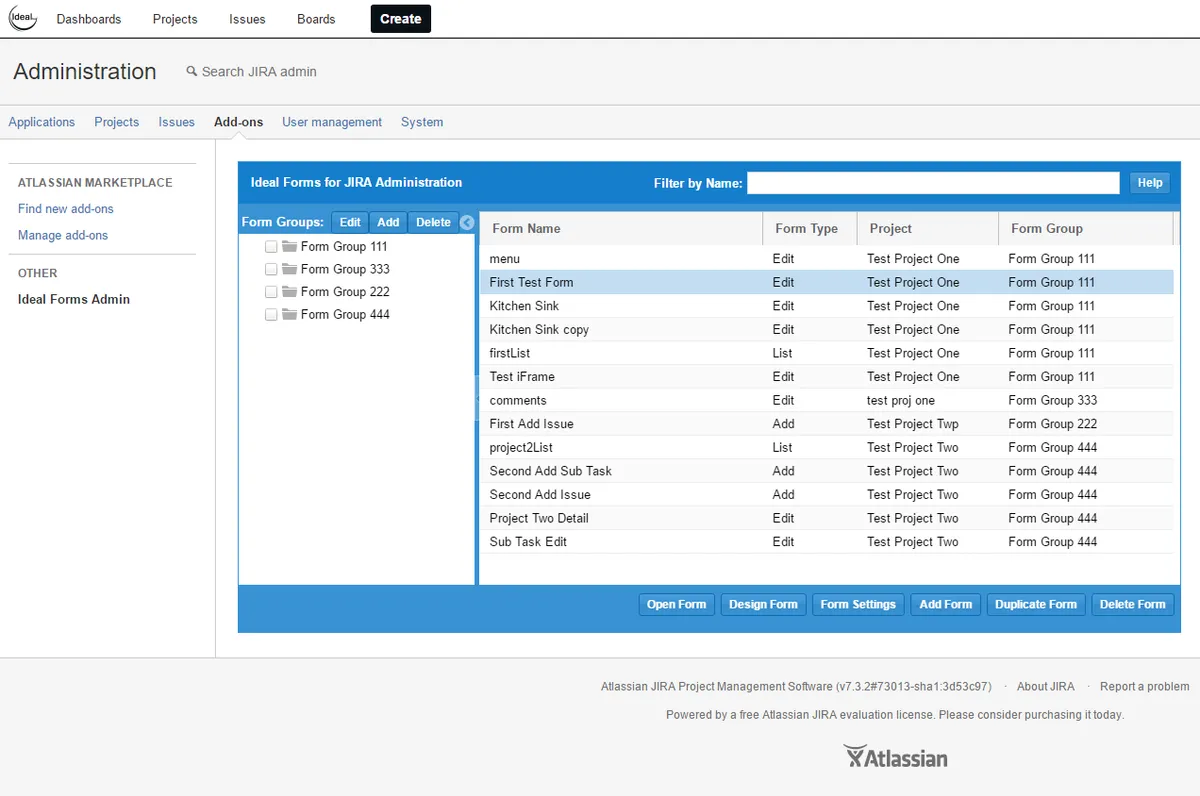 Ideal Forms for Jira — screenshot from the Atlassian Marketplace listing