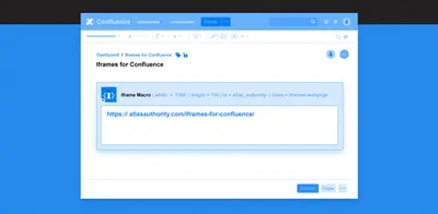 Iframes for Confluence — Atlassian plugin