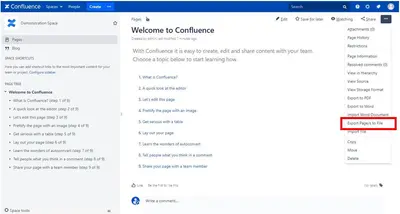 Import/Export Utility for Confluence — Atlassian plugin