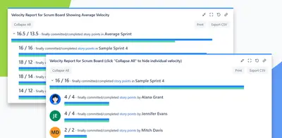 Individual Velocity Chart/Report Dashboard Gadget for Jira — Atlassian plugin