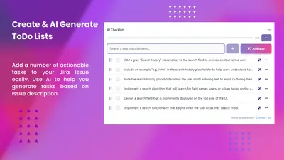 Issue AI Checklist for Jira (Create ToDo lists) — Atlassian plugin