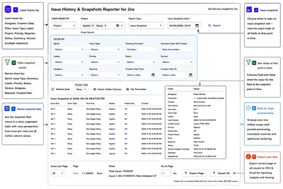 Issue History and Snapshots Reporter for Jira — Atlassian plugin